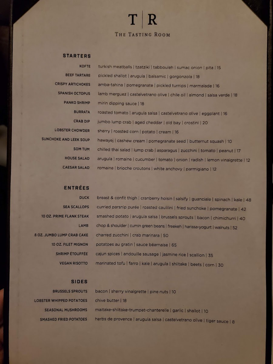 Menu The Tasting Room-10