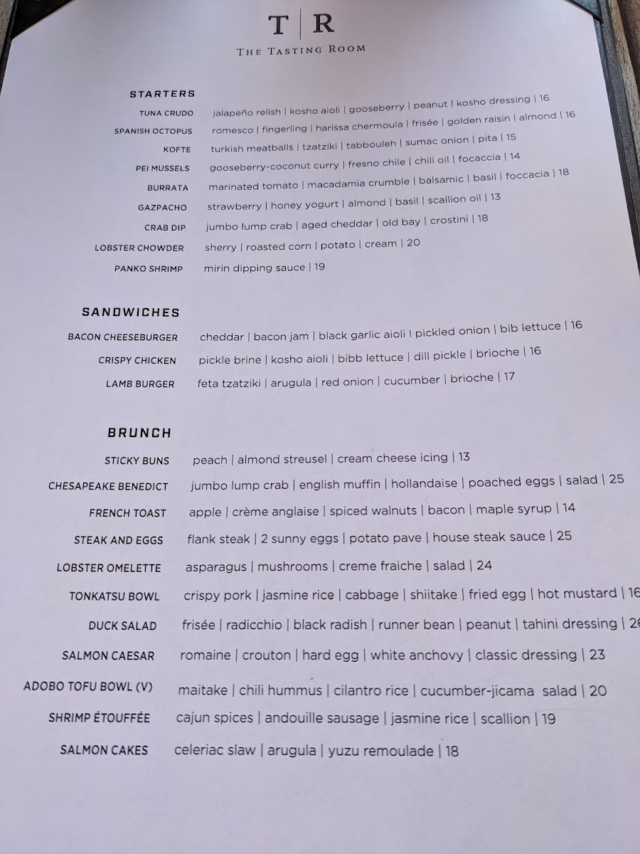 Menu The Tasting Room-4